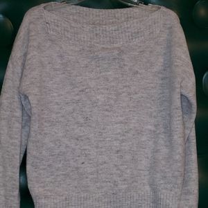 Marled square neck sweater